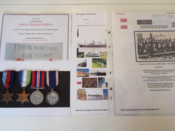 World War One (WW1) and World War Two (WW2) campaign medals - C/J 99313 Leading Seaman Henry