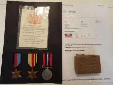 World War Two (WW2) campaign medals - 7625767 Private Norman Ernest Crane, 1939-1945 Star,