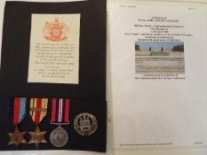 World War Two (WW2) campaign medals - 5887864 Private John Vincent Mallery, 1939-1945 Star,