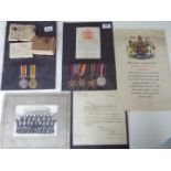 World War One (WW1) and World War Two (WW2) (Father and Son) campaign medals - WW1: Private Robert