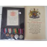 World War Two (WW2) campaign medals - Pte Bernard Turner, 1939-1945 Star, Italy Star,