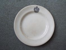 28th Bn The London Regiment Artists Rifles - an early 20th century ceramic side plate by Dunn