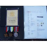 World War Two (WW2) campaign medals - Purser John Ashford Shaw, Merchant Navy, 1939-1945 Star,