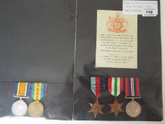 World War One (WW1) and World War Two (WW2) campaign medals (father and son) - WW1: War medal and