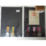World War One (WW1) and World War Two (WW2) (Father and Son) campaign medals - WW1: Driver Edward