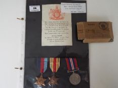 World War Two (WW2) campaign medals - 925108 Sgt David Armour Cumming, 1939-1945 Star,