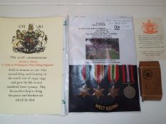 World War Two (WW2) campaign medals - 4627206 Pte Colin Moore, 1939-1945 Star, Africa Star,