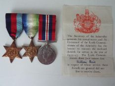 World War Two (WW2) campaign medals - William Rosie, 1939-1945 Star, Atlantic Star and War medal,