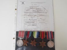 World War Two (WW2) campaign medals - JX248637 Petty Officer Thomas Carmichael Bell,