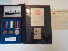 World War Two (WW2) campaign medals - P/JX 334457 Able Seaman Leslie Howard Slater, 1939-1945 Star,