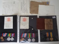 World War One (WW1) and World War Two (WW2) (Father and Son) campaign medals - WW1: 233971 Pnr John