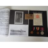 World War Two (WW2) campaign medals - SSX19034 Able Seaman Frank Raymond Hayes Royal Navy 1939-1945