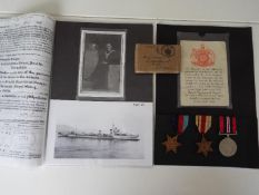 World War Two (WW2) campaign medals - SSX19034 Able Seaman Frank Raymond Hayes Royal Navy 1939-1945