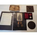 World War One (WW1) and World War Two (WW2) campaign medals (Father,