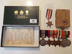 World War Two (WW2) campaign medals - 854742 Bombadier John Henry Hughes,