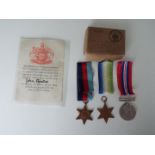 World War Two (WW2) campaign medals - John Pointer, 1939-45 Star, Atlantic Star and War medal,