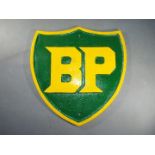 A large cast iron BP sign approximately