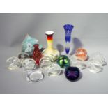 A collection of glassware to include a limited edition Caithness paperweight 'Shockwave', 109/500,