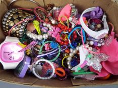 A large quantity of children's costume jewellery, watches to include Henley and Lorus,