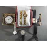 A quantity of wristwatches and a Smiths stop watch to include Lorus, Airman Services and similar.