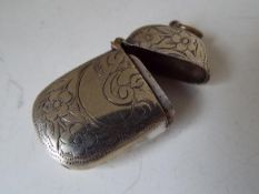 A silver plated vesta case, approx 4.