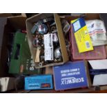 Various mixed hand tools, repair kits, soil test kit, assorted washers, spares and similar.