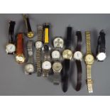 A large quantity of various wristwatches.