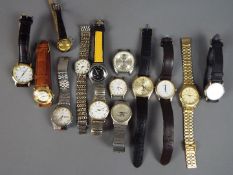 A large quantity of various wristwatches.