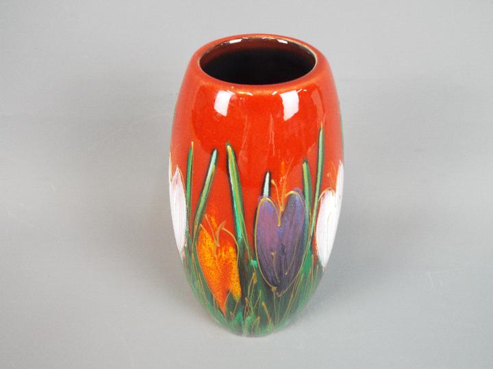 Anita Harris - an Anita Harris vase with crocus design signed to the base, approximate height 17. - Image 2 of 3