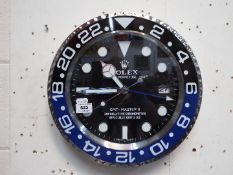 An advertising wall clock,