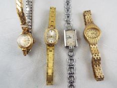 A collection of four lady’s wristwatches to include a Favre-Leuba cocktail watch,