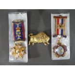 Two Royal Antediluvian Order of Buffaloes commemorative medals, one for H.