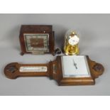 A Smiths Sectric mantel clock, a Bentima anniversary clock,