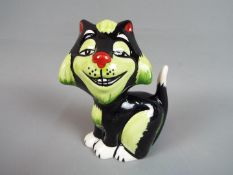 Lorna Bailey - a green and black Lorna Bailey cat entitled Growler