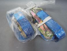 Two unused lorry straps and clips 2 x 33