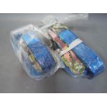 Two unused lorry straps and clips 2 x 33