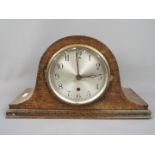 A Napoleons hat mantel clock, Arabic num