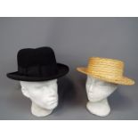 Two vintage hats comprising a G A Dunn &