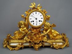 A good, classical-styled ormolu French mantel clock,