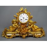 A good, classical-styled ormolu French mantel clock,