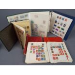 Philately - a world stamp collection contained in six albums to include French colonies and other