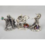 Myth and Magic - three pewter figures comprising The Proud Pegasus 3117,