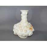 A rare and unusual Chinese dehua porcelain (Blanc de Chine) bottle vase with applied pine tree and