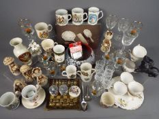 A lot to include glassware, ceramics, plated ware,