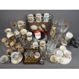 A lot to include glassware, ceramics, plated ware,