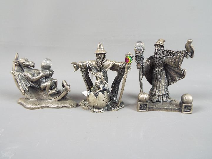 Myth and Magic - three pewter figures comprising Wizard of the Skies 3104,