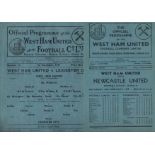 West Ham United Football Programmes.