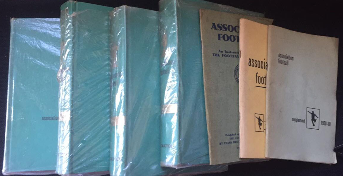 Football Books. Caxton Association football volumes 1,2,3 and 4 plus 59/60 60/1 supplements.