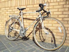 A Harry Quinn vintage racing bicycle, large 58 cm frame, quick release wheels and saddle,