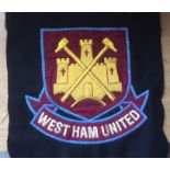 West Ham Football Item - a very large sewn patch of West Ham United’s club badge measuring 17 x 17